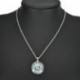 Virág fotó Cabochon üveg tibeti ezüst lánc kerek medál nyaklánc Jewerly