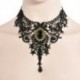 Szexi gótikus viktoriánus csipke nyaklánc fém Cameo ékszer Steampunk Cosplay