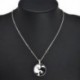 1 x Yin Yang macska kerek medál choker nyilatkozat ezüst női nyaklánc ékszer