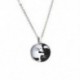 1 x Yin Yang macska kerek medál choker nyilatkozat ezüst női nyaklánc ékszer