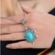 Vintage nők Boho türkiz teknős Charm medál lánc nyaklánc ékszer ajándék