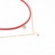 Fekete Vintage bőr lánc choker nyaklánc gyöngy kristály medál két réteg ékszerek