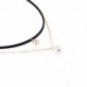 Fekete Vintage bőr lánc choker nyaklánc gyöngy kristály medál két réteg ékszerek