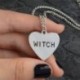 Halloween szív alakú boszorkány nyaklánc boszorkány Wiccan medál ékszer ajándék Unisex