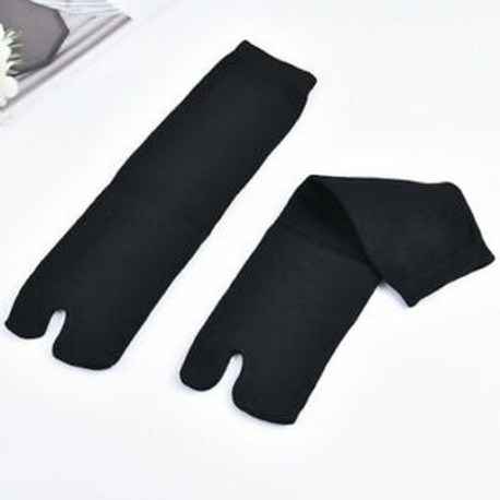 Fekete 1Pair férfi japán kimono flip flop szandál Split lábujjhegy Ninja Soft zokni