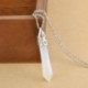 Sea Opal Természetes kristály gyógyító pont csakra hatszögletű drágakő medál nyaklánc ékszer