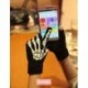 Női férfi csontváz intelligens telefon tabletta érintőképernyős kesztyű meleg téli ujjatlan