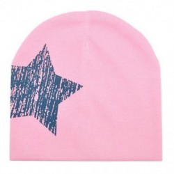 Rózsaszín Baba fiú lány téli meleg puha pamut sapka gyerek kisgyermek csecsemő Star Beanie kalap