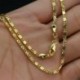 20in Aranyozott 18K rozsdamentes acél 2,5mm arany kötéllánc nyaklánc férfi női ajándék