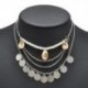 Vintage strand tengeri kagyló érme medál lánc choker nyilatkozat nyaklánc ékszerek