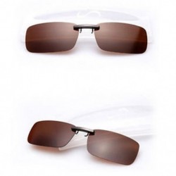 Homokszínű Polarizált napszemüveg Flip-up klip vezetési szemüvegek napja éjszakai látás lencse UV400