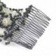 Kávé Elegáns Magic Beads Elasticity kettős haj fésű klip Stretchy haj fésű klipek JP