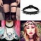 Punk nők gótikus bőr choker szív lánc Spike szegecs csat nyaklánc
