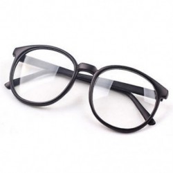 Matt fekete Divat Unisex férfi Retro kerek keret Vintage női szemüveg Nerd szemüveg ajándék