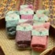 Sötét lila Női gyapjú Cashmere vastag téli meleg, puha szilárd alkalmi sport zokni karácsony
