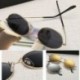 Arany keret   sötétzöld objektív Divat Női ovális napszemüveg Ellipszis keret Vintage Retro szemüveg Divatos