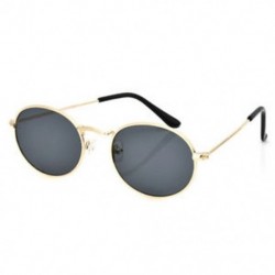 Arany keret   szürke lencse Divat Női ovális napszemüveg Ellipszis keret Vintage Retro szemüveg Divatos árnyalatok