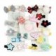 Piros 5Pcs / készlet Gyerekek Baby Girls Virágcsokorok Star Kézzel készített hajvágó hajszálas ajándék