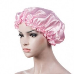 Rózsaszín Elasztikus selyem éjszaka alvó sapka hajháztető fejfedő szatén széles beállítású zenekar kalap