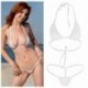 királykék Extrém szexi női alsónemű melltartó G-húros tanga fehérnemű Bikini fürdőruha szett