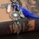 Vintage Dream Catcher kulcstartó Charm medál kézitáska táska kulcstartó kulcstartó gyűrű