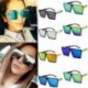 * 8 Női divatos felső nagy méretű, nagyméretű négyzet alakú keret napszemüveg Unisex Retro