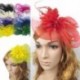 Kék Női Fascinator Feather Esküvői Party Pillbox Hat fejpánt Clip Fátyol Új