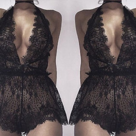 S Női szexi csipke ruha Babydoll fehérnemű fehérnemű hálóruha Nightwear Plus Size