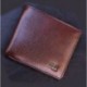 Barna Férfi bőr pénztárca Pocket Card tengelykapcsoló Bifold pénz Slim erszényes fekete