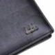 Barna Férfi bőr pénztárca Pocket Card tengelykapcsoló Bifold pénz Slim erszényes fekete