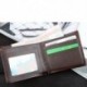 Barna Férfi bőr pénztárca Pocket Card tengelykapcsoló Bifold pénz Slim erszényes fekete