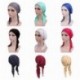 Fekete Női fejkendő Chemo Hat Turban előkötött fejfedő Bandana Tichel rák sapka