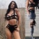 L Női fekete fehérnemű melltartó szexi fehérnemű G-string hálóruha csipke ruhák beállítása