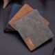 Fekete Vintage férfi bőr vászon pénztárca Billfold Bifold erszényes tengelykapcsoló kártya pénz birtokosa