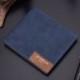 Fekete Vintage férfi bőr vászon pénztárca Billfold Bifold erszényes tengelykapcsoló kártya pénz birtokosa