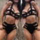 L Női fehérnemű melltartó szexi fehérnemű G-string hálóruha fekete csipke ruhák beállítása