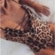 L Szexi nők karcsú testpárt Leopard nyomtatás Romper Stretch Leotard Top New