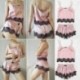 XL 2db női szexi fehérnemű szatén csipke hálóruha babydoll hálóruha pizsama szett