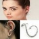 Vintage kígyó szél kísértés Silver Ear Stud gótikus Punk mandzsetta Wrap fülbevaló JP
