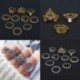 Bronz Vintage nyíl Hold Midi ujj gyűrűs gyűrűk Boho divat ékszerek 10db / készlet