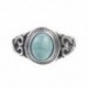 9 Vintage Unisex Charm 925 ezüst gyűrű türkiz esküvői eljegyzési méret 6-10