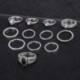 Ezüst 12Pcs / szett Női Divat Arany Ezüst Boho Midi Ujj Gyűrű Gyűrűk Ékszer Ajándék