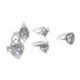7Pcs / Set Boho Vintage Ezüst Kristály Ametiszt Midi A Knuckle Ring Ékszer felett