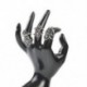 7Pcs / Set Boho Vintage Ezüst Kristály Ametiszt Midi A Knuckle Ring Ékszer felett