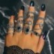 15Pcs Boho Retro Midi ujj gyűrű szett Vintage Punk Knuckle gyűrűk Esküvői ékszerek