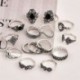 15Pcs Boho Retro Midi ujj gyűrű szett Vintage Punk Knuckle gyűrűk Esküvői ékszerek