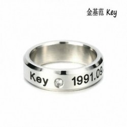 Kulcs KPOP STAINLESS STEEL SHINEE ON MIN MIN TAEMIN KEY JONG HYUN KPOP RING JEWELRY