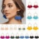 * 7 Pink Női divat Bohém fülbevaló Vintage Boho hosszú bojt fülbevaló fülbevaló