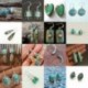 * 8 (3cm * 1cm * 1cm) Antik nők 925 ezüst türkiz gyöngyszem esküvői fél csepegés fülbevaló Új