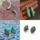* 8 (3cm * 1cm * 1cm) Antik nők 925 ezüst türkiz gyöngyszem esküvői fél csepegés fülbevaló Új